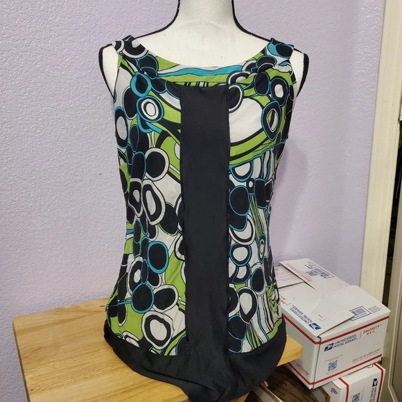 🔥 CATO Women's Abstract Print Sleeveless Top S - Picture 1 of 8